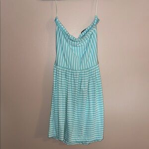 Blue and White Striped Dress